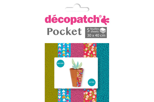DECOPATCH Papier Pocket Nr. 6 DP006O 5 Blatt à 30x40cm