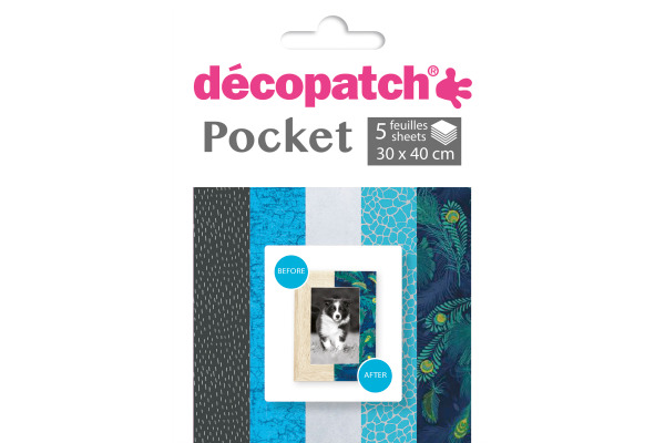 DECOPATCH Papier Pocket Nr. 8 DP008O 5 Blatt à 30x40cm