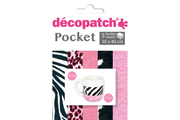 DECOPATCH Papier Pocket Nr. 9 DP009O 5 Blatt à 30x40cm