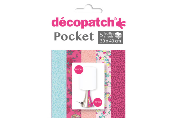 DECOPATCH Papier Pocket Nr. 21 DP021C 5 Blatt à 30x40cm