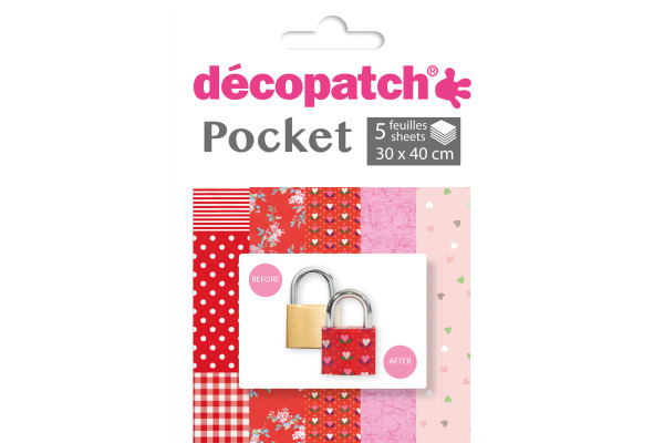 DECOPATCH Papier Pocket Nr. 28 DP028C 5 Blatt à 30x40cm