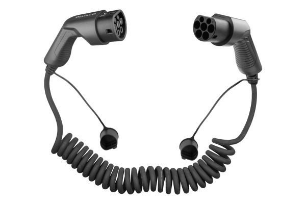 DELTACO e-Charge,cable type 2-type 2 EV-3215-S 3 phase,16A,Spiral,3M/5M,Bl.