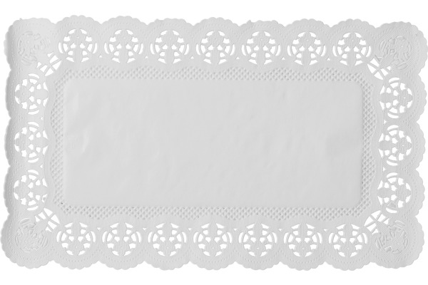 DEMMLER Tortenspitzen eckig 294010061 30×18cm, 6 Stück weiss