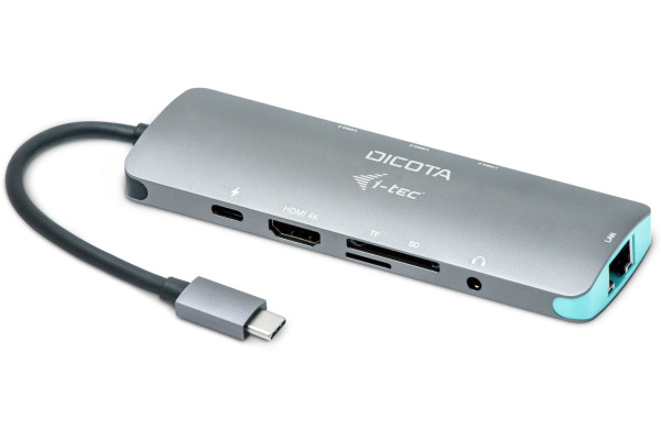 DICOTA USB-C Portable 8in1 Docking D31954 4K HDMI/PD 100W anthracite