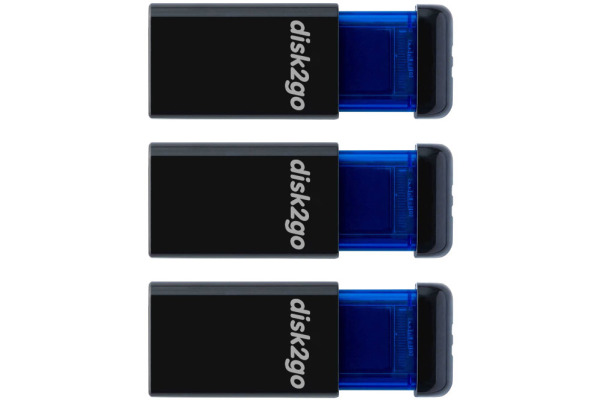 DISK2GO USB-Stick qlik edge 8GB 30006728 USB 2.0 triple pack
