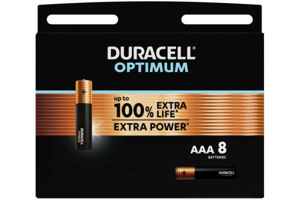 DURACELL Batterie Optimum 4-137714 AAA, LR03, 1.5V 8 Stück