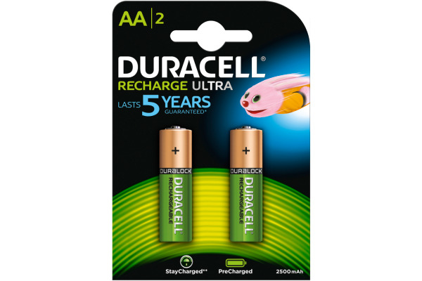 DURACELL Recharge Ultra PreCharged DX1500 AA,HR6,2400mAh,1.2V 2 Stück