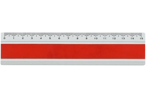 DUX Lineal Joy Color 15cm FA-JC/15R Alu, rot