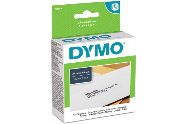 DYMO Adress-Etiketten 28x89mm 1983173 weiss, Papier 1 Rl./130 Stk.