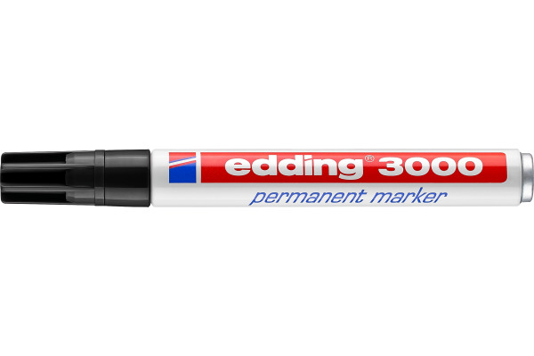 EDDING Marqeur permanent 3000 1.5-3mm 3000-1 noir, imperméable