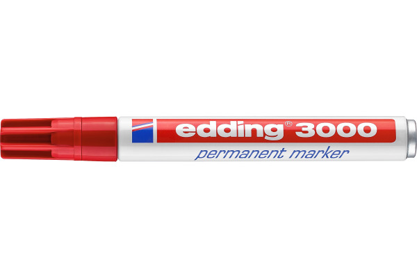 EDDING Marqeur permanent 3000 1.5-3mm 3000-2 rouge,...