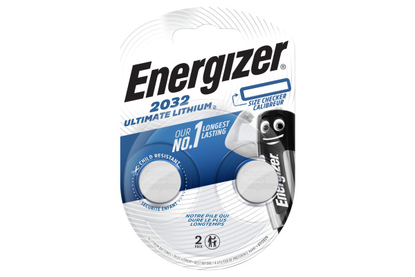 ENERGIZER Knopfzelle Ultimate Lithium 3V CR2032 235 mAh 2 Stück