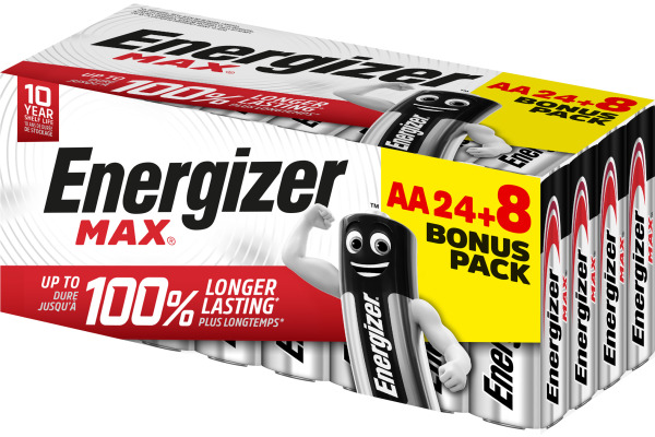 ENERGIZER Batterien Max E30389620 AA/LR6 24+8 Stück