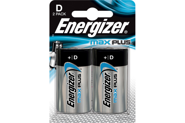 ENERGIZER Batterie Max Plus 1,5V E95/D Mono 16000 mAh 2 Stück