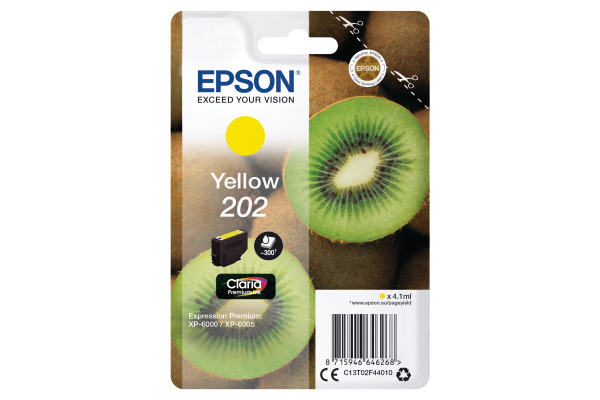 EPSON Tintenpatrone 202 yellow T02F440 XP-6000/6005 300 Seiten