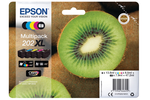EPSON Multipack Tinte 202XL 5-color T02G740 XP-6000/6005