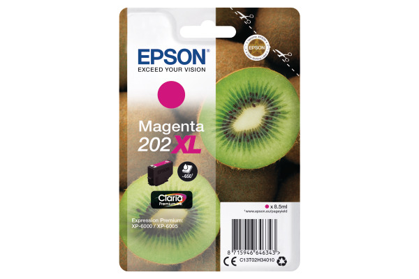 EPSON Tintenpatrone 202XL magenta T02H340 XP-6000/6005 650 Seiten