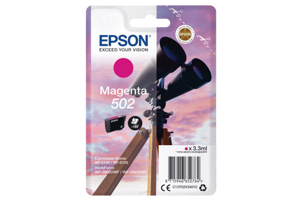 EPSON Tintenpatrone 502 magenta T02V340 WF-2860/XP-5100 160 Seiten