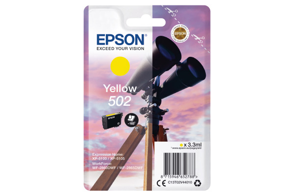 EPSON Tintenpatrone 502 yellow T02V440 WF-2860/XP-5100 160 Seiten