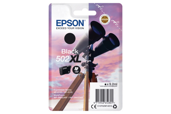 EPSON Tintenpatrone 502XL schwarz T02W140 WF-2860/XP-5100 550 Seiten