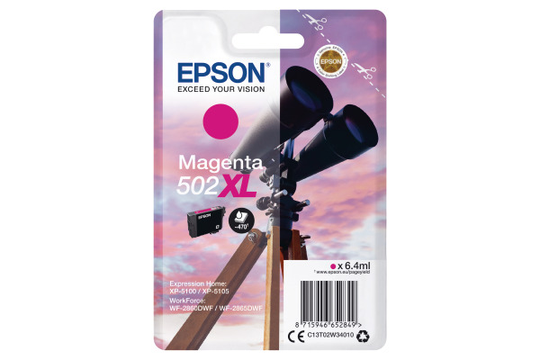 EPSON Tintenpatrone 502XL magenta T02W340 WF-2860/XP-5100 470 Seiten