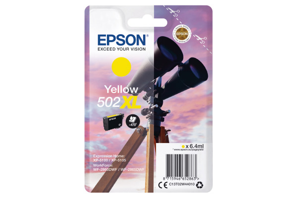 EPSON Tintenpatrone 502XL yellow T02W440 WF-2860/XP-5100 470 Seiten