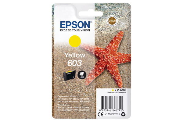 EPSON Tintenpatrone 603 yellow T03U44010 XP-2100 130 Seiten