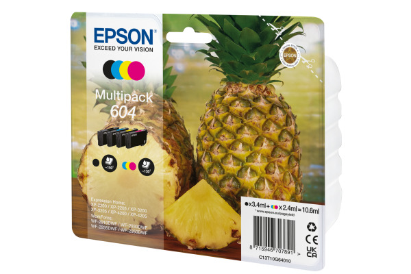 EPSON Multipack Tinte 604 CMYBK T10G64010 WF-2910/30/50 4-color