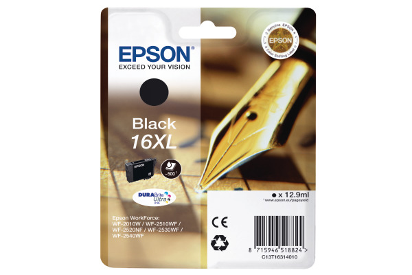 EPSON Tintenpatrone 16XL schwarz T163140 WF 2010/2540 500 Seiten