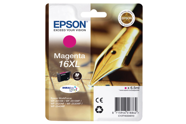 EPSON Tintenpatrone 16XL magenta T163340 WF 2010 2540 450...