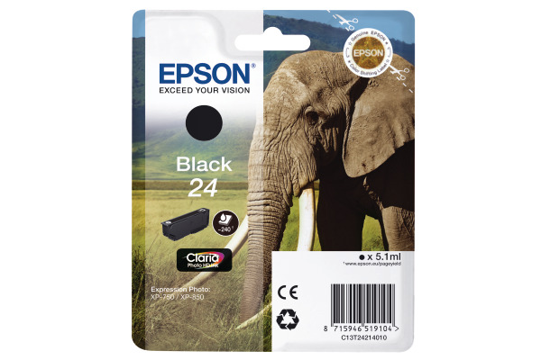 EPSON Tintenpatrone schwarz T242140 XP 750/850 360 Seiten