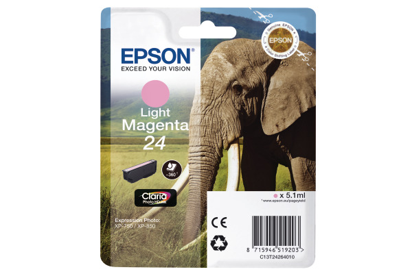 EPSON Tintenpatrone light magenta T242640 XP 750/850 360 Seiten