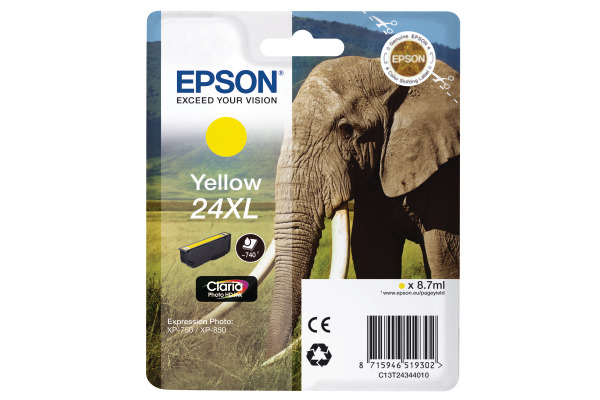 EPSON Tintenpatrone 24XL yellow T243440 XP 750/850 500 Seiten