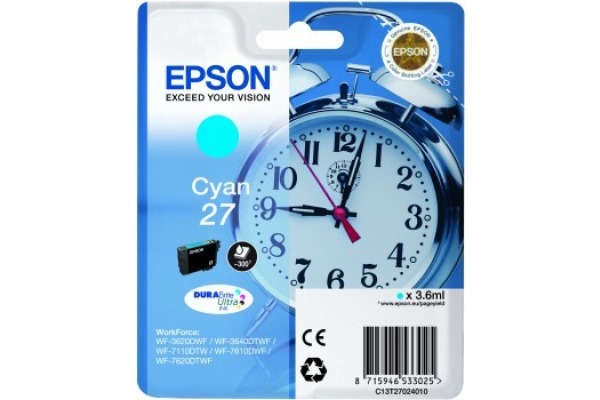 EPSON Tintenpatrone cyan T270240 WF 3620/7620 300 Seiten