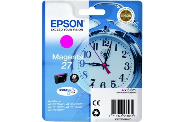 EPSON Tintenpatrone magenta T270340 WF 3620/7620 300 Seiten