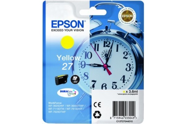 EPSON Tintenpatrone yellow T270440 WF 3620/7620 300 Seiten