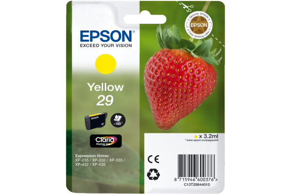 EPSON Tintenpatrone yellow T298440 XP-235/335/435 180 Seiten