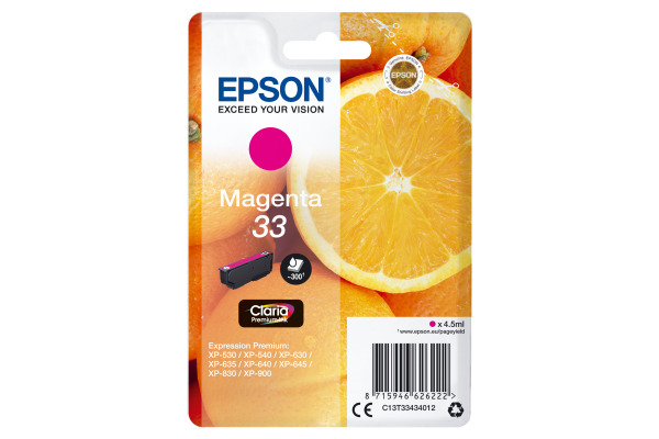 EPSON Tintenpatrone magenta T334340 XP-530/630/830 300 Seiten