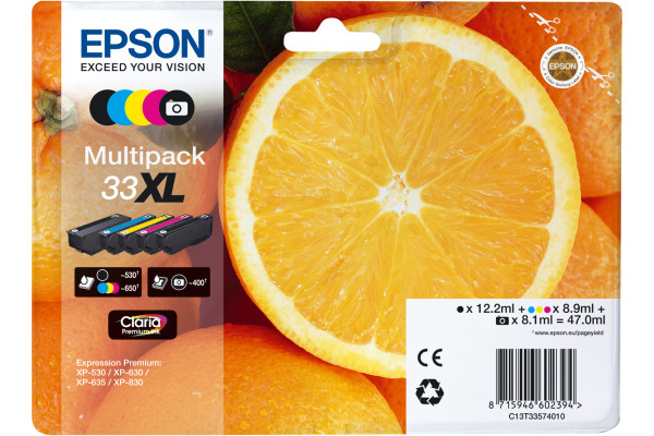EPSON Multipack Tinte XL CMYBK/PhBK T335740 XP-530/630/830 5-color