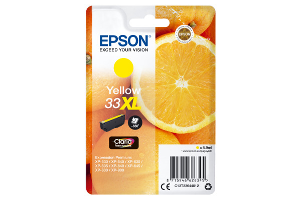 EPSON Tintenpatrone XL yellow T336440 XP-530/630/830 650 Seiten