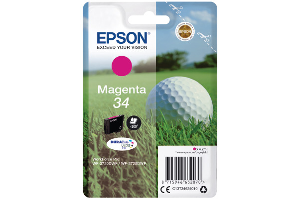 EPSON Tintenpatrone magenta T346340 WF-3720/3725DWF 300 Seiten