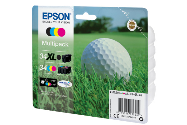 EPSON Multipack Tinte XL/Std. BK/CMY T347940 WF-3720/3725DWF 4-color