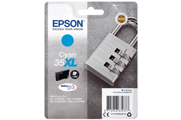 EPSON Tintenpatrone XL cyan T359240 WF-4720/4725DWF 1900 Seiten