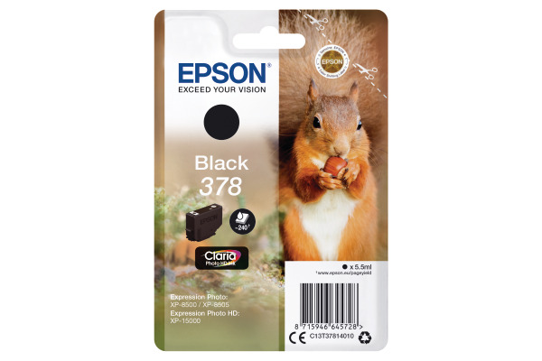EPSON Tintenpatrone 378 schwarz T378140 XP-8500/8505/15000 240 Seiten