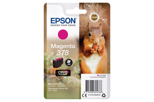 EPSON Tintenpatrone 378 magenta T378340 XP-8500/8505/15000 360 Seiten