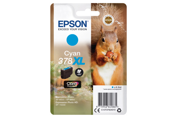 EPSON Tintenpatrone 378XL cyan T379240 XP-8500/8505/15000 830 Seiten