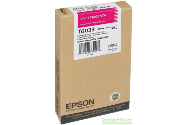 EPSON Tintenpatrone vivid magenta T603300 Stylus Pro 7880/9880 220ml