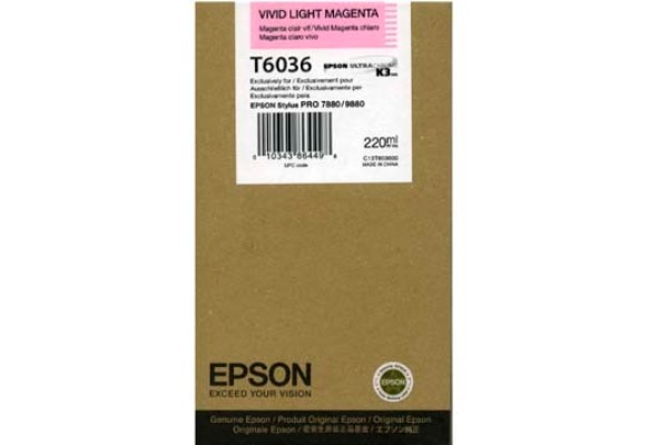 EPSON Tintenpatrone vivid light mag. T603600 Stylus Pro 7880/9880 220ml