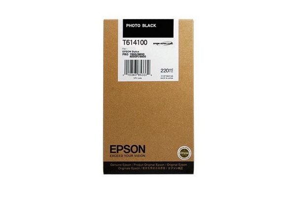 EPSON Tintenpatrone photo schwarz T614100 Stylus Pro 4450 220ml