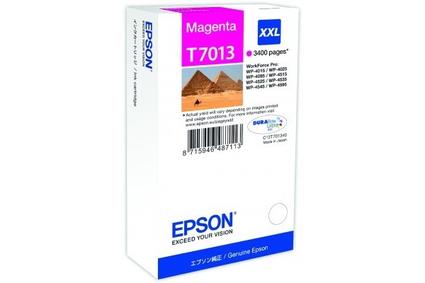 EPSON Tintenpatrone XXL magenta T701340 WP 4000/4500 3´400 Seiten